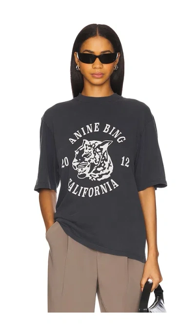 ANINE BING AVI TEE COLLEGIATE LEOPARD