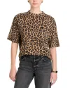 Anine Bing Avi Leopard Print Cotton T-shirt In Leopard