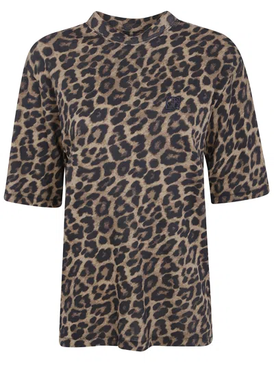 Anine Bing "avi" Tee Shirt In Animal Print