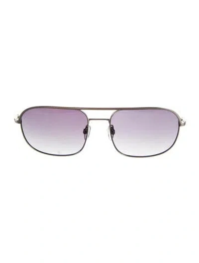 Pre-owned Anine Bing Aviator Gradient Sunglasses In Silver
