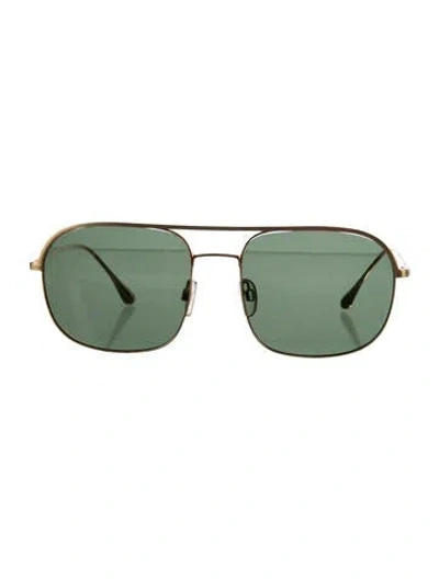 Pre-owned Anine Bing Aviator Tinted Sunglasses In Gold