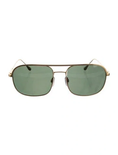 Pre-owned Anine Bing Aviator Tinted Sunglasses In Gold