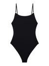 Anine Bing High-cut Leg Swimsuit Scoop Neckline In Black