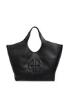 Anine Bing Medium Lili Tote In Black Pebbled In Black