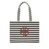 Anine Bing Stripe Logo Lara Tote Bag