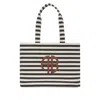 Anine Bing Stripe Logo Lara Tote Bag