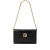 Anine Bing Elly High-shine Leather Clutch In Black