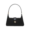 Anine Bing Elly Snake Embossed Leather Shoulder Bag In Black