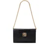 Anine Bing Elly High-shine Leather Clutch In Black