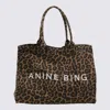 Anine Bing Leopard Cotton Totes In Animal Print