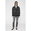 Anine Bing Leopard-pattern Button-up Cardigan In Gray