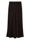 Anine Bing Bar Silk Midi Skirt In Brown