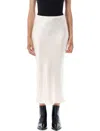 Anine Bing Silk High-rise Skirt In Neutral