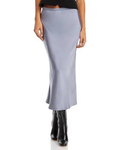 Anine Bing Bar Silk Skirt In Grey