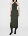 Anine Bing Brea Viscose Blend Knit Top In Green