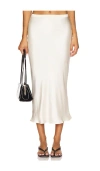 Anine Bing Silk High-rise Skirt In White