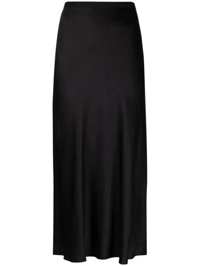 Anine Bing Bias-cut Midi Skirt In Black