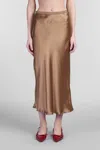 ANINE BING BAR SKIRT IN BROWN SILK