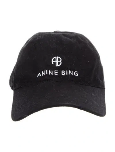 Pre-owned Anine Bing Baseball Cap In Black/white