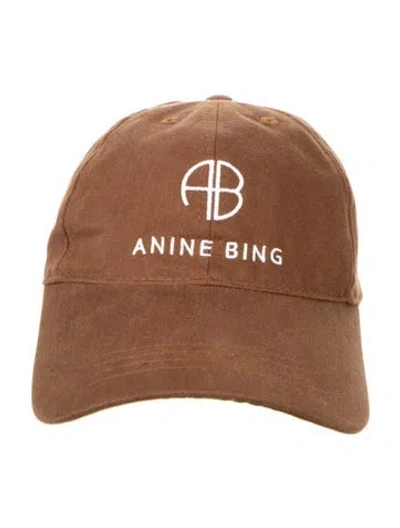 Pre-owned Anine Bing Baseball Cap In Brown