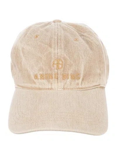 Pre-owned Anine Bing Baseball Cap In Neutrals