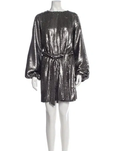 Pre-owned Anine Bing Bateau Neckline Mini Dress In Multi