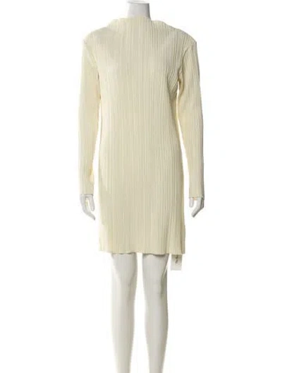 Pre-owned Anine Bing Bateau Neckline Mini Dress In Neutral