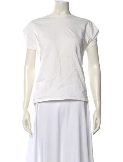 Pre-owned Anine Bing Bateau Neckline Short Sleeve Top In Neutral