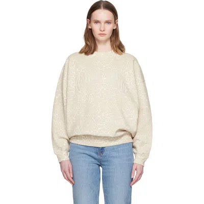 Anine Bing Beige '' Miles Sweatshirt In White