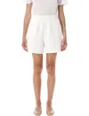 Anine Bing Fleece Shorts With Elastic Waistband And Side Pockets