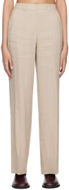 Anine Bing Beige Kline Trousers In Beige