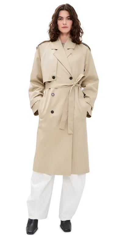 Anine Bing Beige Rickie Maxi Trench Beige In Brown