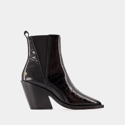 Anine Bing Bottes Bekah -  - Cuir - Noir In Black