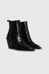 Anine Bing Bekah Boots In Black Embossed In Multi