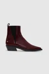 Anine Bing Bekah Flat Boots In Dark Red In Red