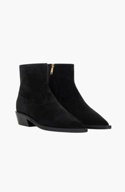 Anine Bing Bekah Flat Western Boots In Black