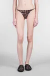 Anine Bing Bellamy Beachwear In Animalier Nylon In Multi