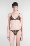Anine Bing Bellamy Leopard-print Recycled Bikini Top In Animalier