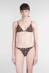 Anine Bing Bellamy Leopard-print Recycled Bikini Top In Multicolor