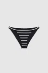 Anine Bing Bellamy Bikini Bottom - Black And White Stripe Xl
