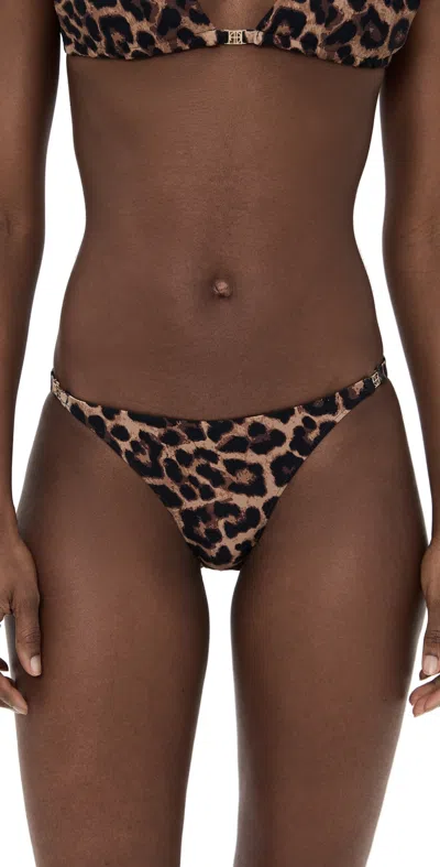 Anine Bing Bellamy Bikini Bottoms Leopard