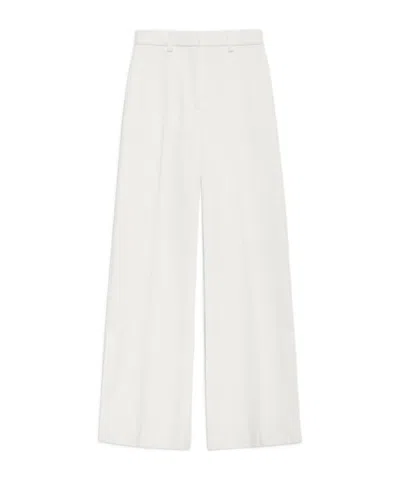 Anine Bing Belt-loop Casual Pants In White
