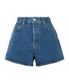 Anine Bing Dalton Denim Shorts In Blue