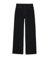 Anine Bing Logo-patch Wide-leg Jeans In Black