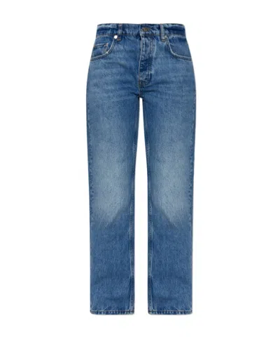 Anine Bing Gavin High-rise Wide-leg Jeans In Blue