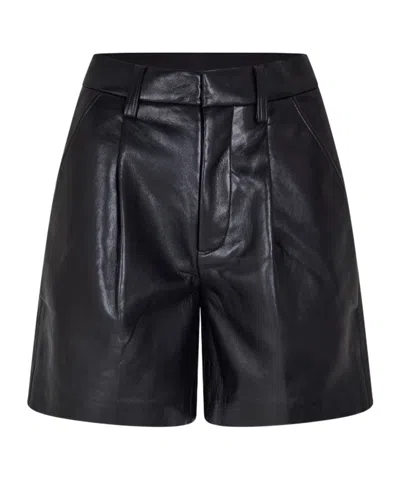 Anine Bing Belt Loop Shorts In Black