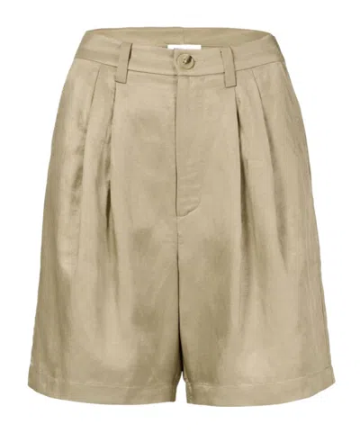 Anine Bing Belt-loop Shorts In Brown