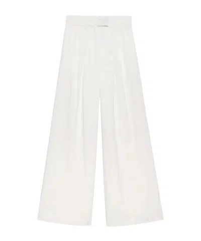 Anine Bing Belt Loops Slacks In White