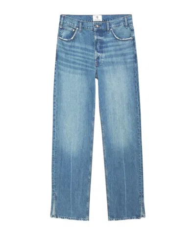 Anine Bing Belt Ring Denim Trousers In Blue