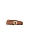 Anine Bing Womens Cognac Monogram Leather Belt In Brown